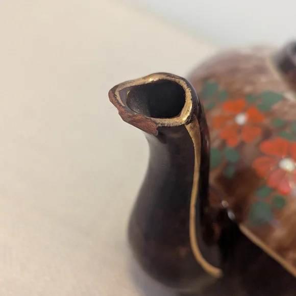 HP🥳Vintage Sadler Burslem England Brown Betty Ceramic Teapot - Picture 8 of 9